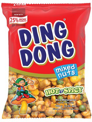 آجیل Ding Dong مدل Mixed Nuts Hot & Spicy