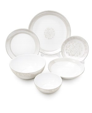 سرویس غذاخوری اپال 6 نفره 26 پارچه طرح Gray Luna لونا