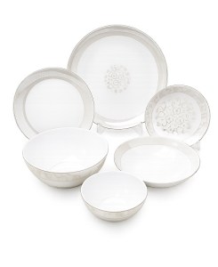 سرویس غذاخوری اپال 6 نفره 26 پارچه طرح Gray Luna لونا
