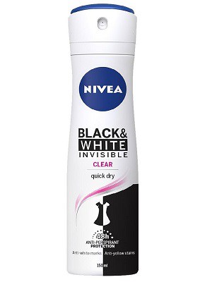 اسپری Nivea مدل Black & White Invisible Clear