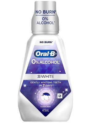 دهانشویه Oral B مدل No Alcohol 3D White