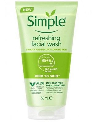 ژل شستشوی صورت Simple مدل Refreshing Facial Wash سیمپل