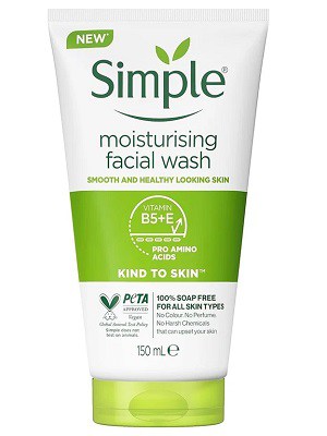 ژل شستشوی صورت Simple مدل Moisturising Facial Wash سیمپل